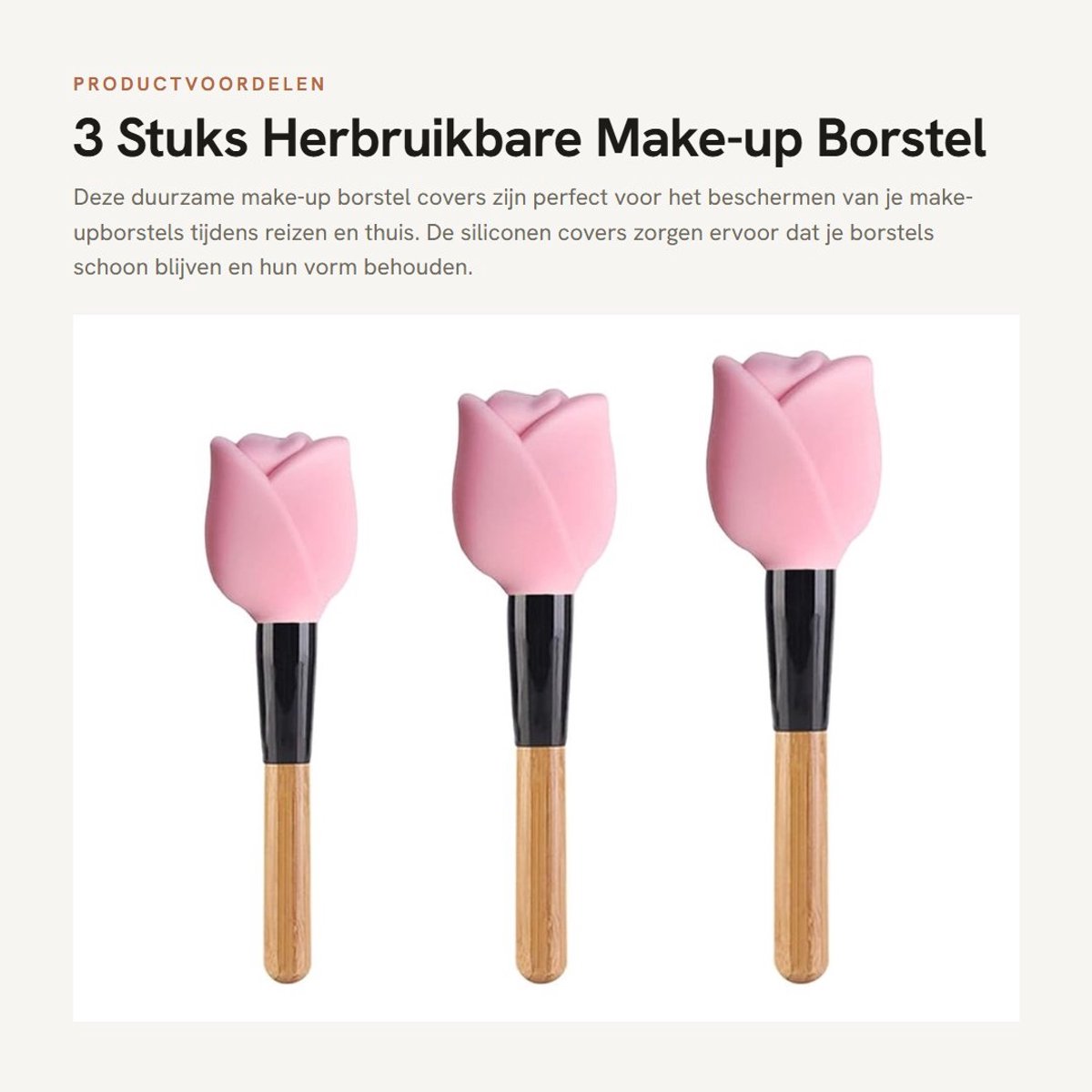 Dailygoods- Make-up Borstel Protector - Herbruikbare Siliconen Covers - Antislip Borstelhouder - Duurzaam en Wasbaar - Voor Reizen en Thuis - Ventilatie Gleuf - Borstelhoes