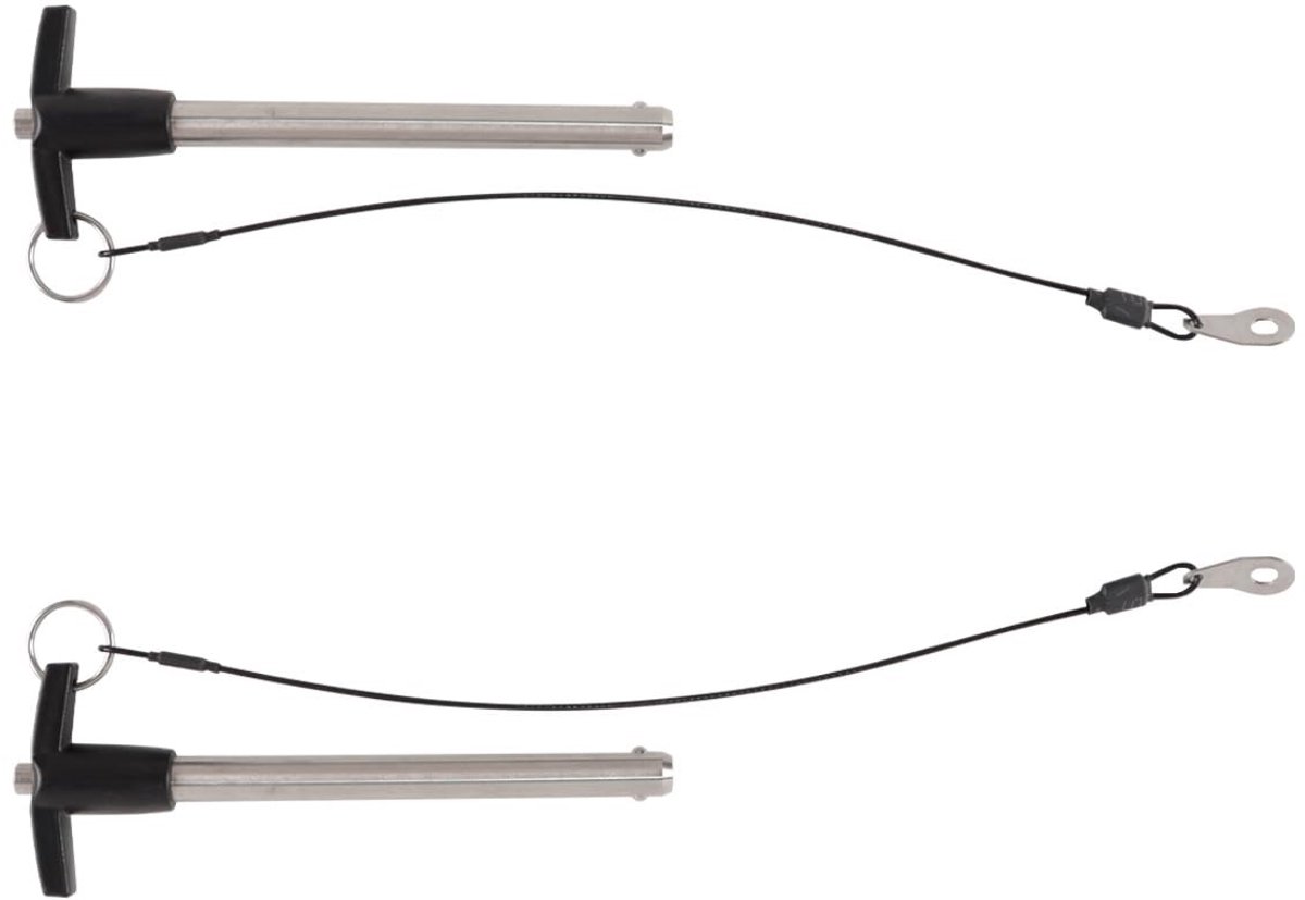Dailygoods - Set van 2 T-greep Borgpennen voor Snelontgrendeling 100 mm