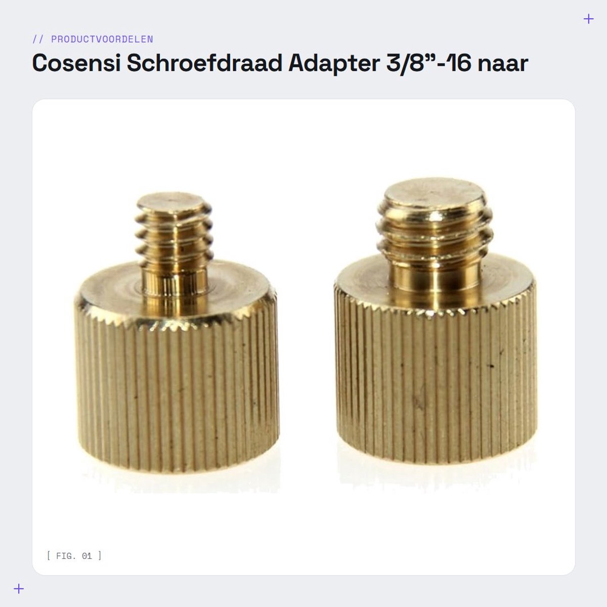 Dailygoods - Schroefdraad Adapter 3/8"-16 naar 1/4"-20 - Geschikt voor Camera's en Statief - Hoogwaardige Verbinding - Compact en Lichtgewicht - Perfe...