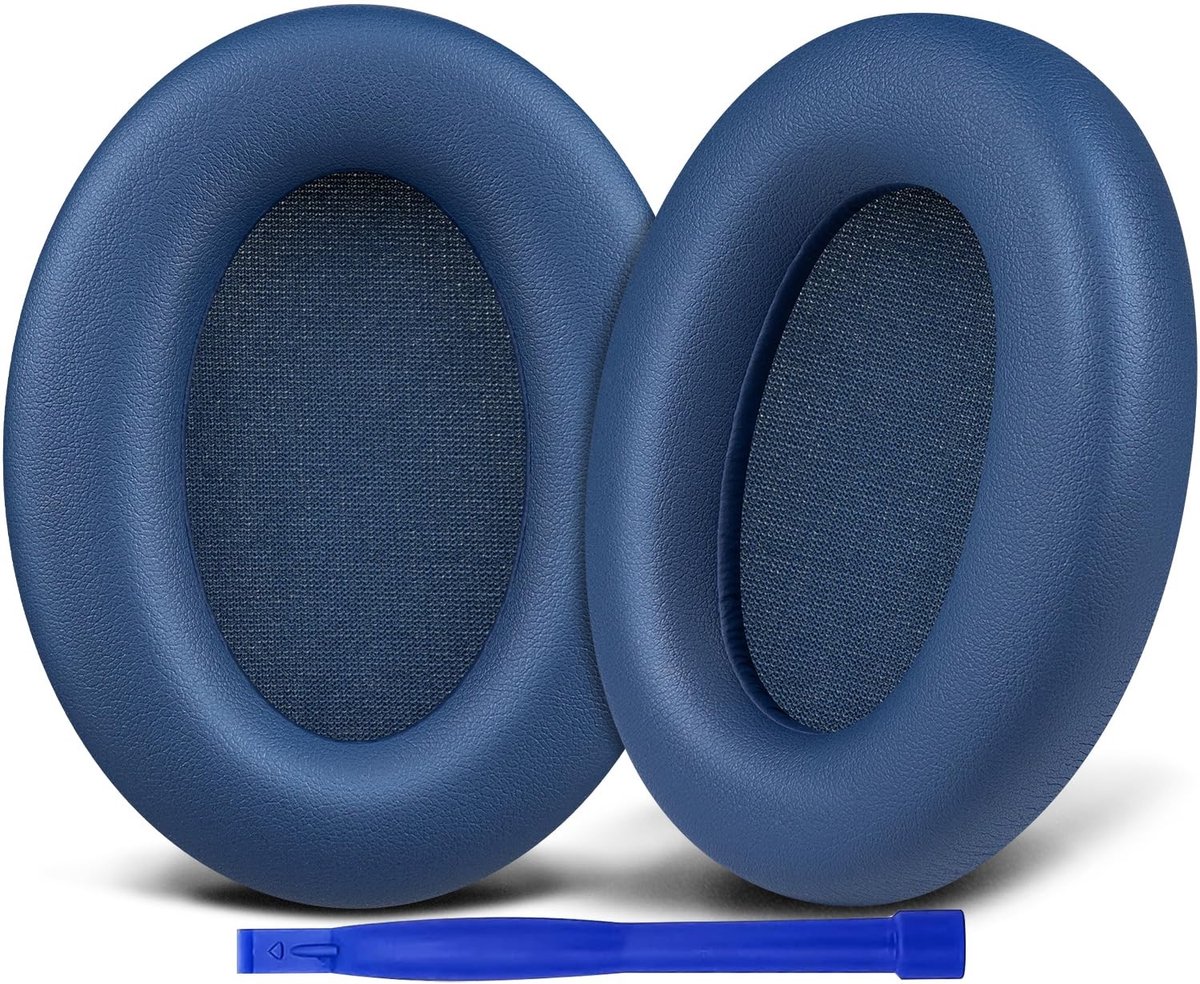 Dailygoods - SOULWIT Professionele Vervangende Oorkussens voor Edifier WH700NB, WH700NB Pro Draadloze ANC Over-Ear Hoofdtelefoon, Earpads Cushions met Zacht Proteïne Leer, Hoog Dichtheid Ruisonderdrukking Schuim