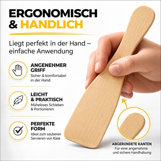 10x Raclette schraper - hout - spatel & schuiver als racletteschraper/racletteschuiver - accessoires — afbeelding 3