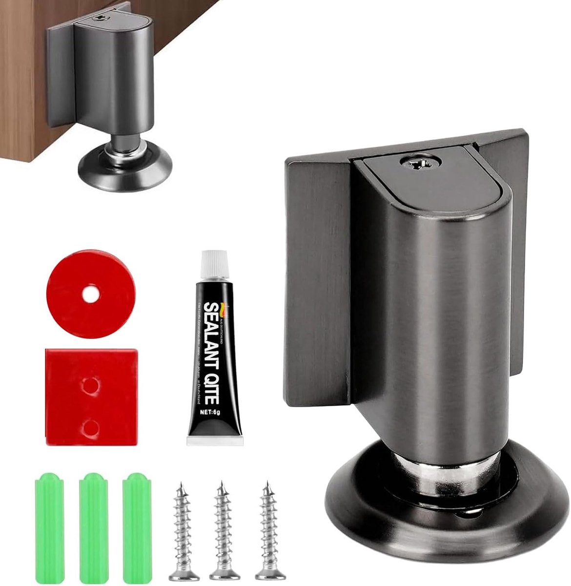 magnetisch, zinklegering zonder boren magnetische deurstopper vloer