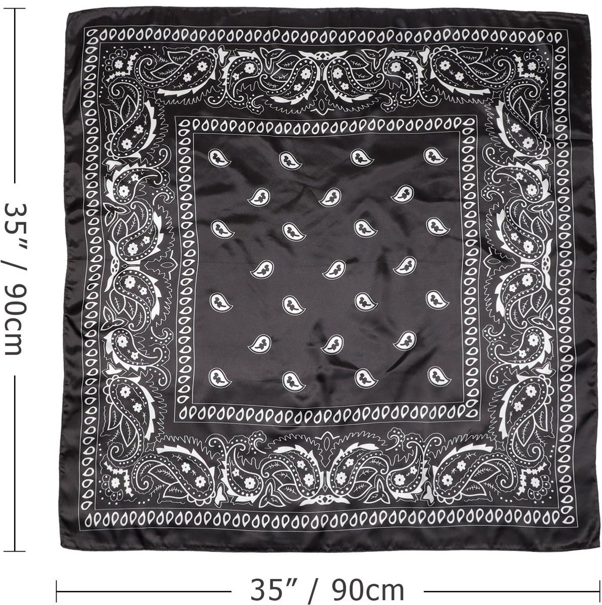 Grote Vierkante Satijnen Hoofddoeken Haar Sjaals Zijden Accessoires Klassiek Gedessineerde Vierkanten Strand Bandana's voor Vrouwen