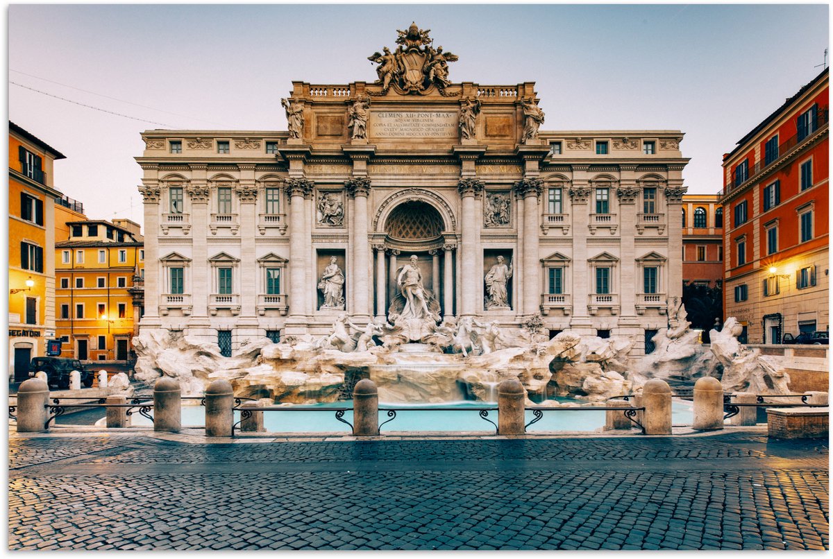 Poster 30x20 cm - Fontein - Italië - Rome - Posters - Kamer decoratie - Wanddecoratie woon