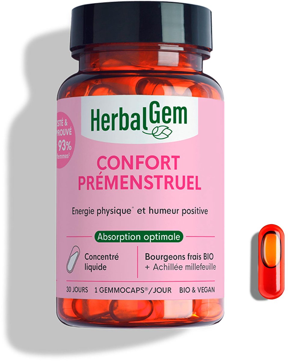 Herbalgem - Complément alimentaire Confort menstruel - Bio - 30 GELULES
