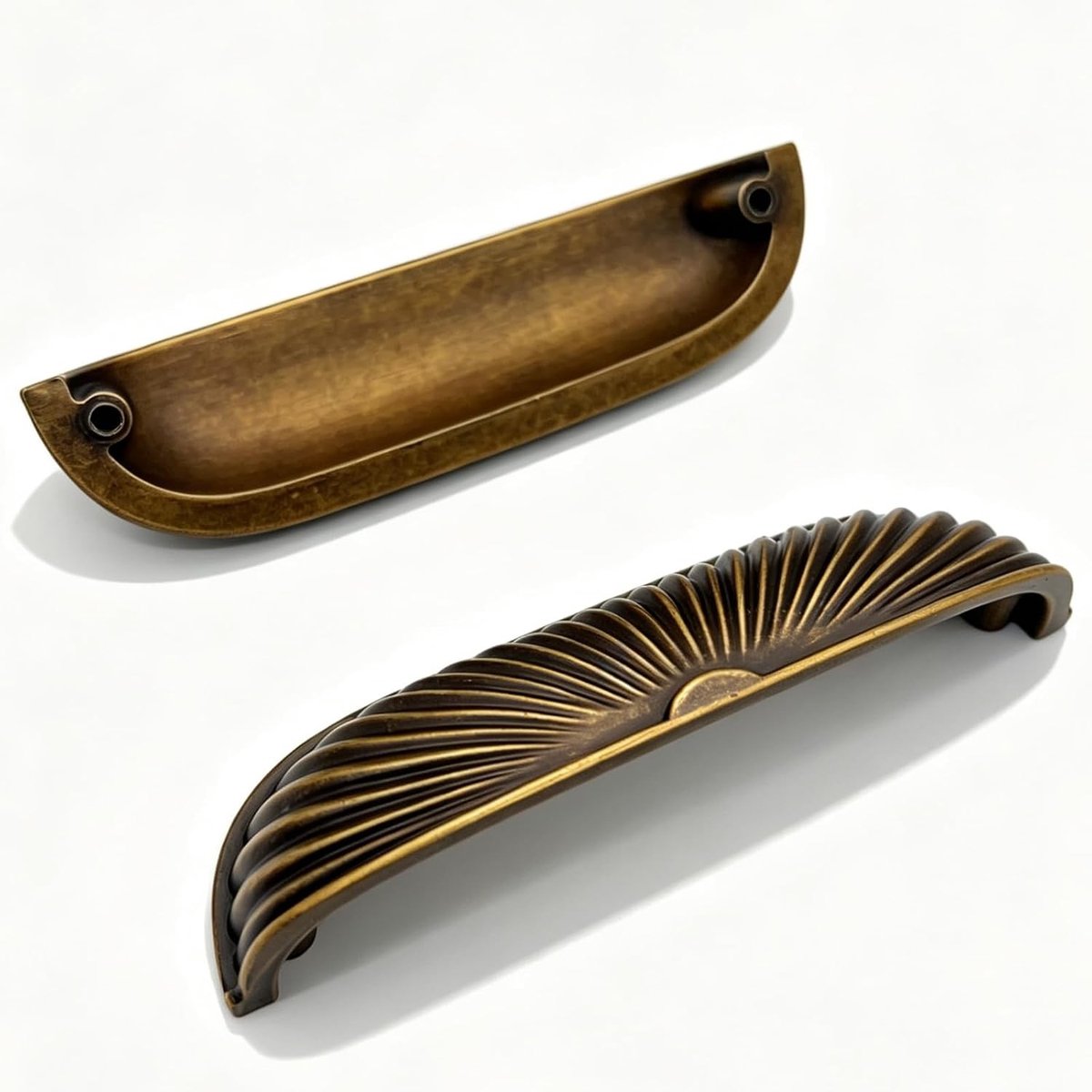 Vintage Meubelhendels 6 Stuks, 96mm Gatafstand, Zinken Legering, Handgrepen voor Keuken- en Meubeltoepassingen, Retro Design