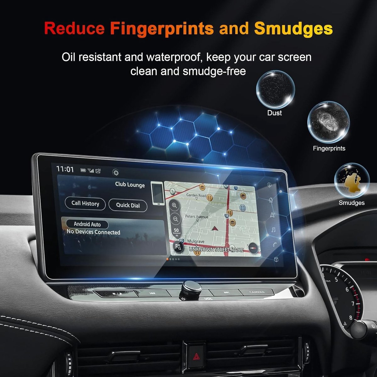 Screen Protector voor 12.3 Inch Navigatiescherm, Tempered Glass, 9H Krassenbestendig, Geschikt voor Qashqai en X-Trail