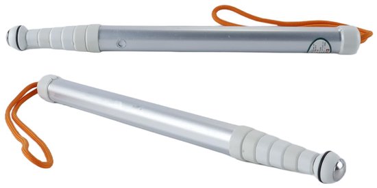 Telescopische blindenstok met reflecterende tape, antislip, schokbestendige stok voor slechtzienden — afbeelding 3