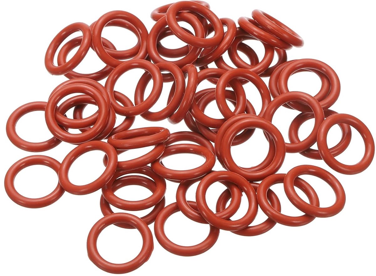 Siliconen O-ring 20 mm OD 14 mm ID 3 mm breedte, 100 stuks metrische VMQ vervangende afdichting voor het repareren van ventielen voor sanitair, rood