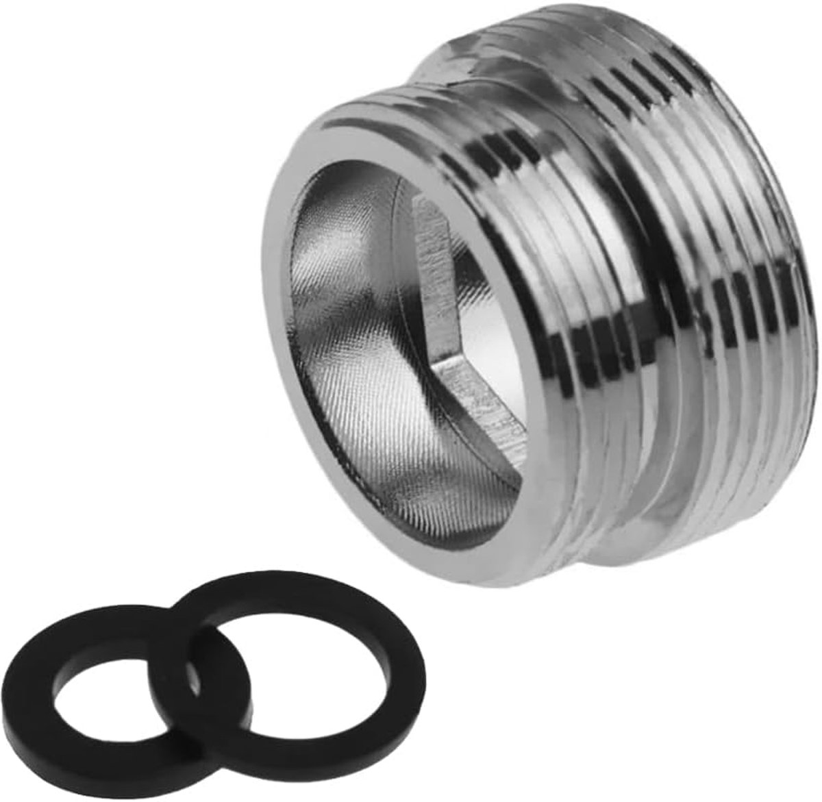 Water Beluchter Adapter, Messing Tap Water Filter Beluchter Connector, 16mm tot 22mm NPT Draad Adapter (Mannelijk naar Mannelijk)