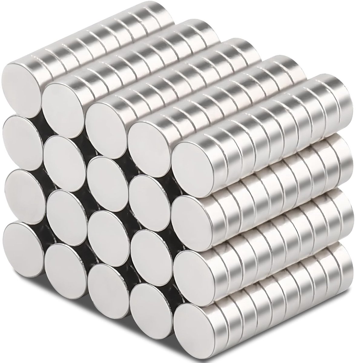 Dailygoods- Neodymium Magneten Extra Sterk - 200 Stuks - Mini Magneten - Rond - Voor Magneetbord/Prikbord - 3 x 1 mm - Handwerk