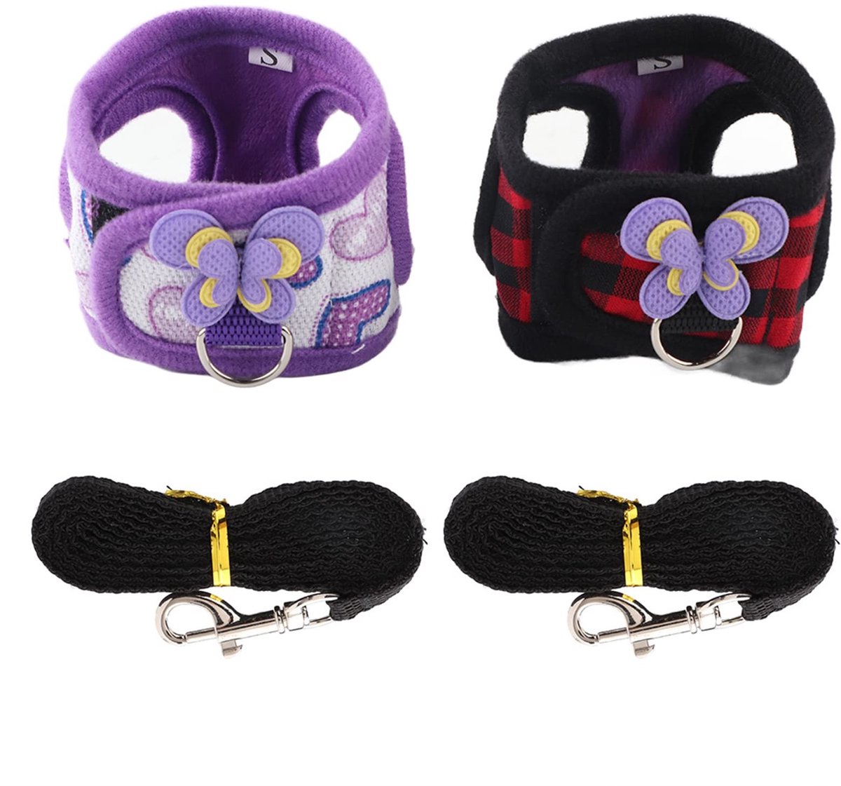 Dailygoods- Harnas Verstelbaar - Harnas Hamster/Chinchilla - Huisdieren Harnas - Lijn Set - Zacht/Ademend Materiaal - Maat S - Huisdierenharnas
