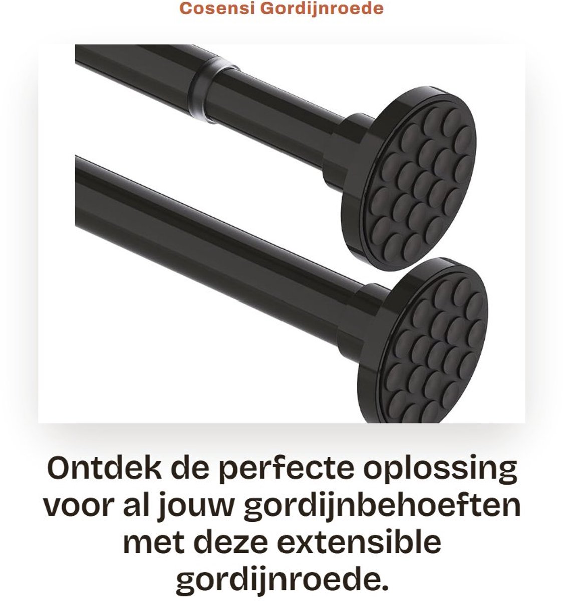 Dailygoods- Gordijnroede Uitschuifbaar 300 cm - Douchegordijnstang Zonder Boren - Antislip - Zwart - Schokbestendig - Voor Zware Gordijnen - Gordijnstang