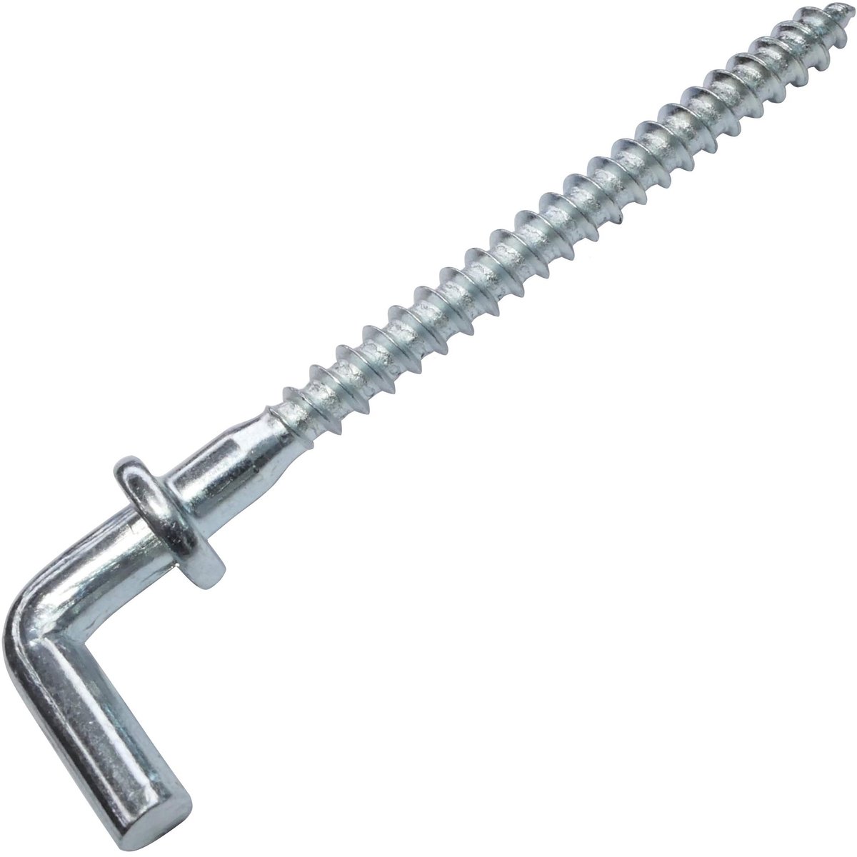 Dailygoods- Schroefhaken Set van 10 - L-vorm - Bevestigingselement - Verzinkt Staal - Ø4.4x69mm - Voor Plafond/Wandbevestiging - Ruimtebesparend - Haak