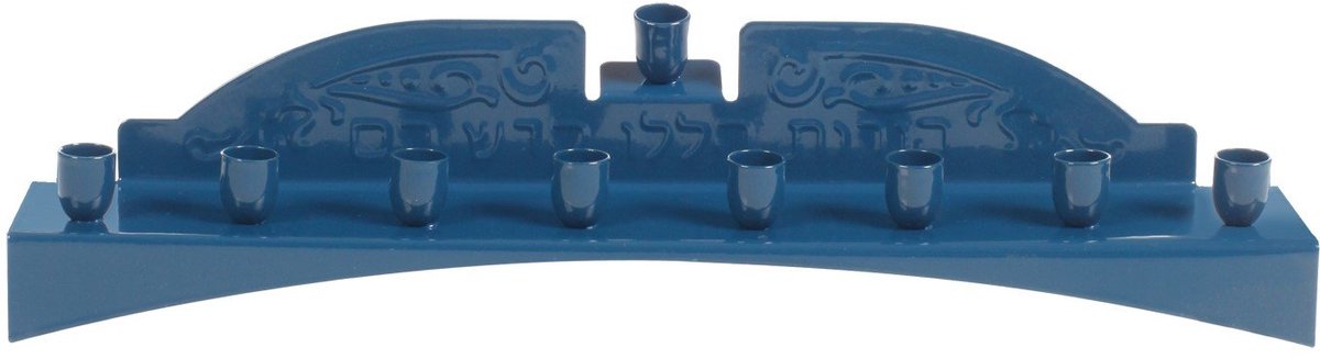 Chanoekkia/Chanoekkaalkandelaar met 9 kandelaars, blauw