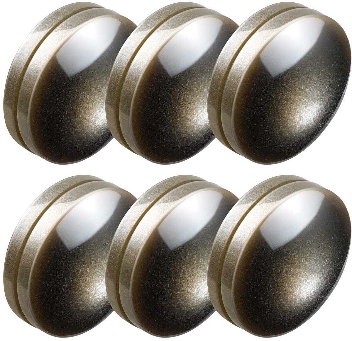 Magnetische gordijngewichten, kunststof gecoate, robuuste douchegordijnmagneten zonder naaien, voorkomen dat ze rondwaaien, voering voor buitengordijnen (grijs, 6 sets)