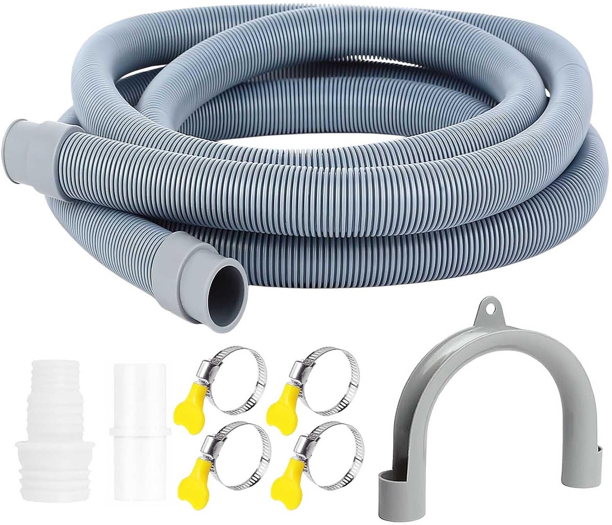 Afvoerslang 3 m voor wasmachines, afvoerslang voor vaatwasser, afvoerslang verlengslang, afvoerslang, vaatwasserslang voor vaatwasser (2 m)