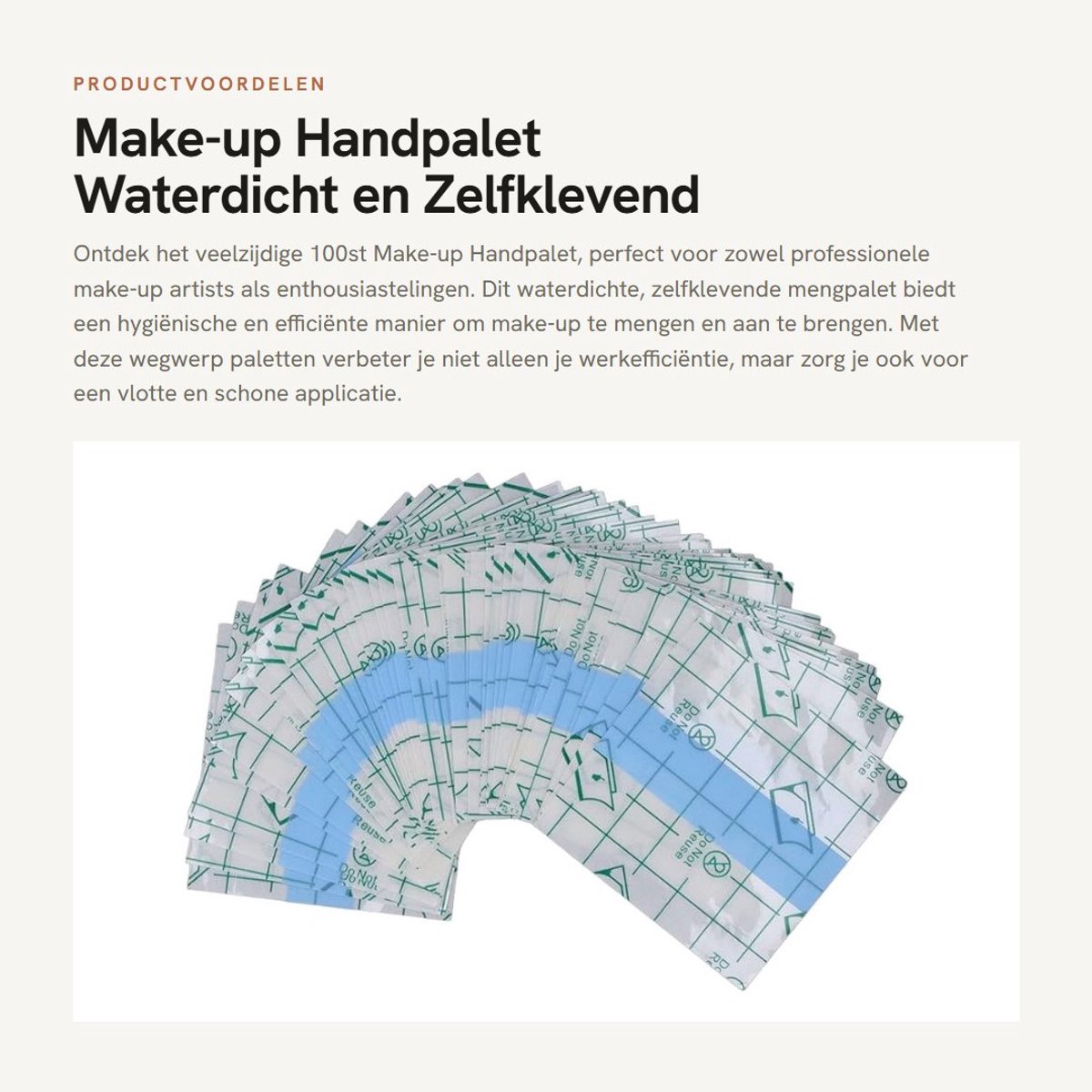Dailygoods- Mengpalet Waterdicht - 100st Wegwerp - Zelfklevend - Handpalet - Hoogwaardige Kwaliteit - Verbeterde Werkefficiëntie - Make-uppalet