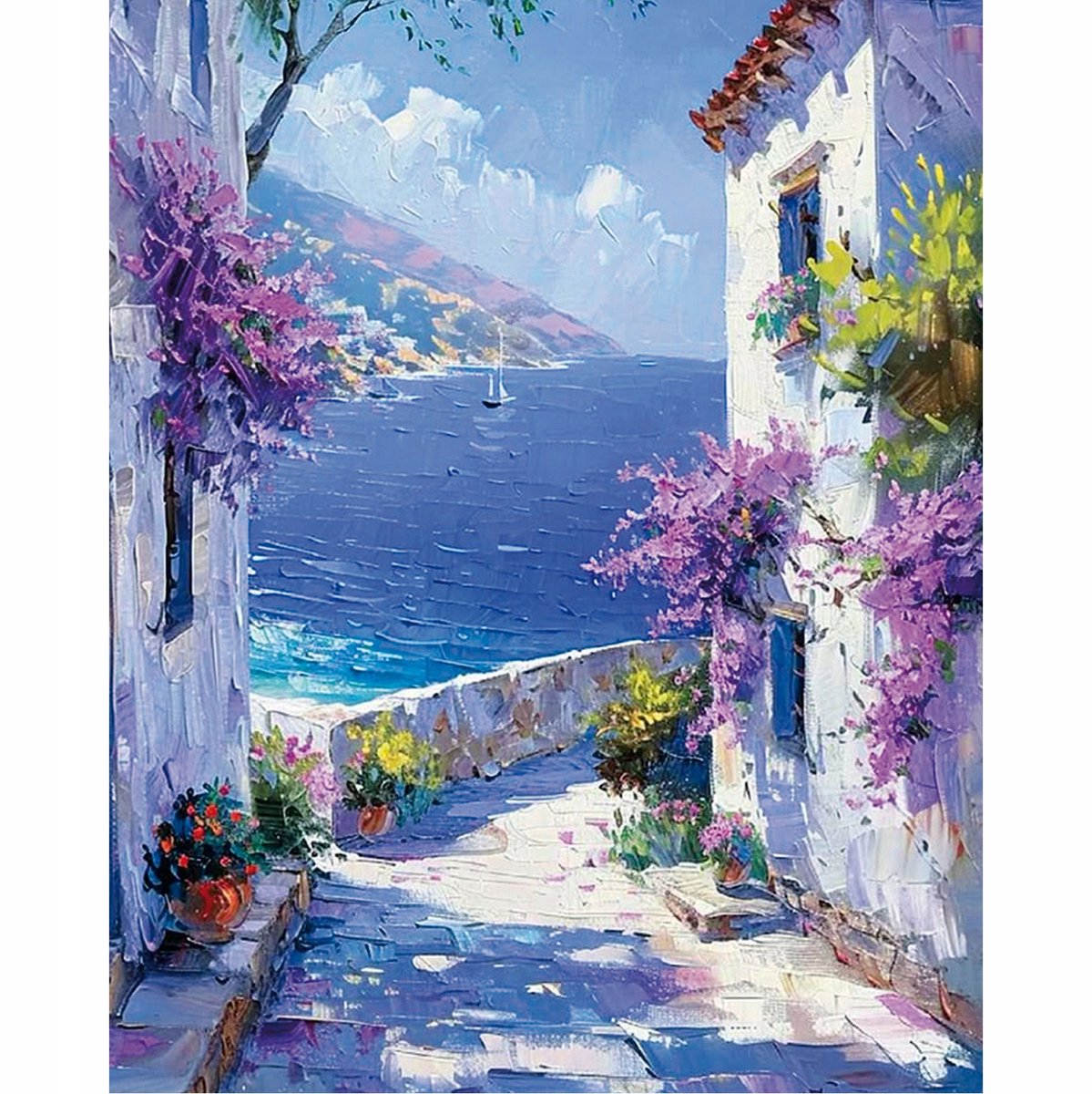 Markless Diamond Painting 40x50cm - Mediterrane straat