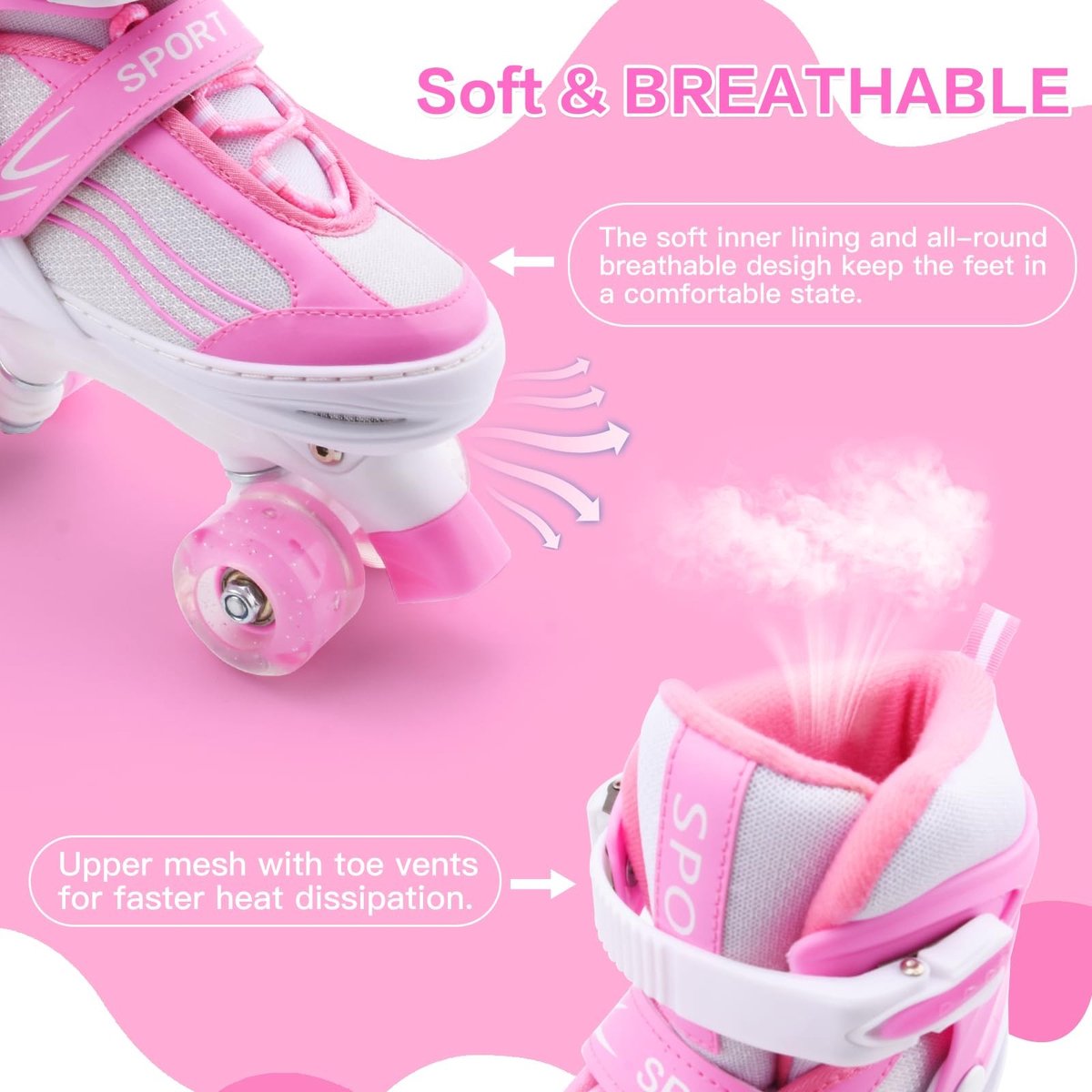 Omgoods - Verstelbare Roller Skates voor Kinderen met Luminous Wielen