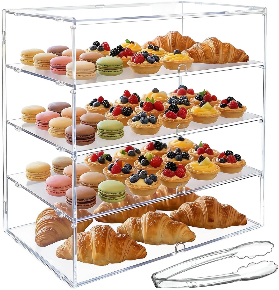 Omgoods - Transparante Bakkerij Vitrine met 4 Lagen voor Brood
