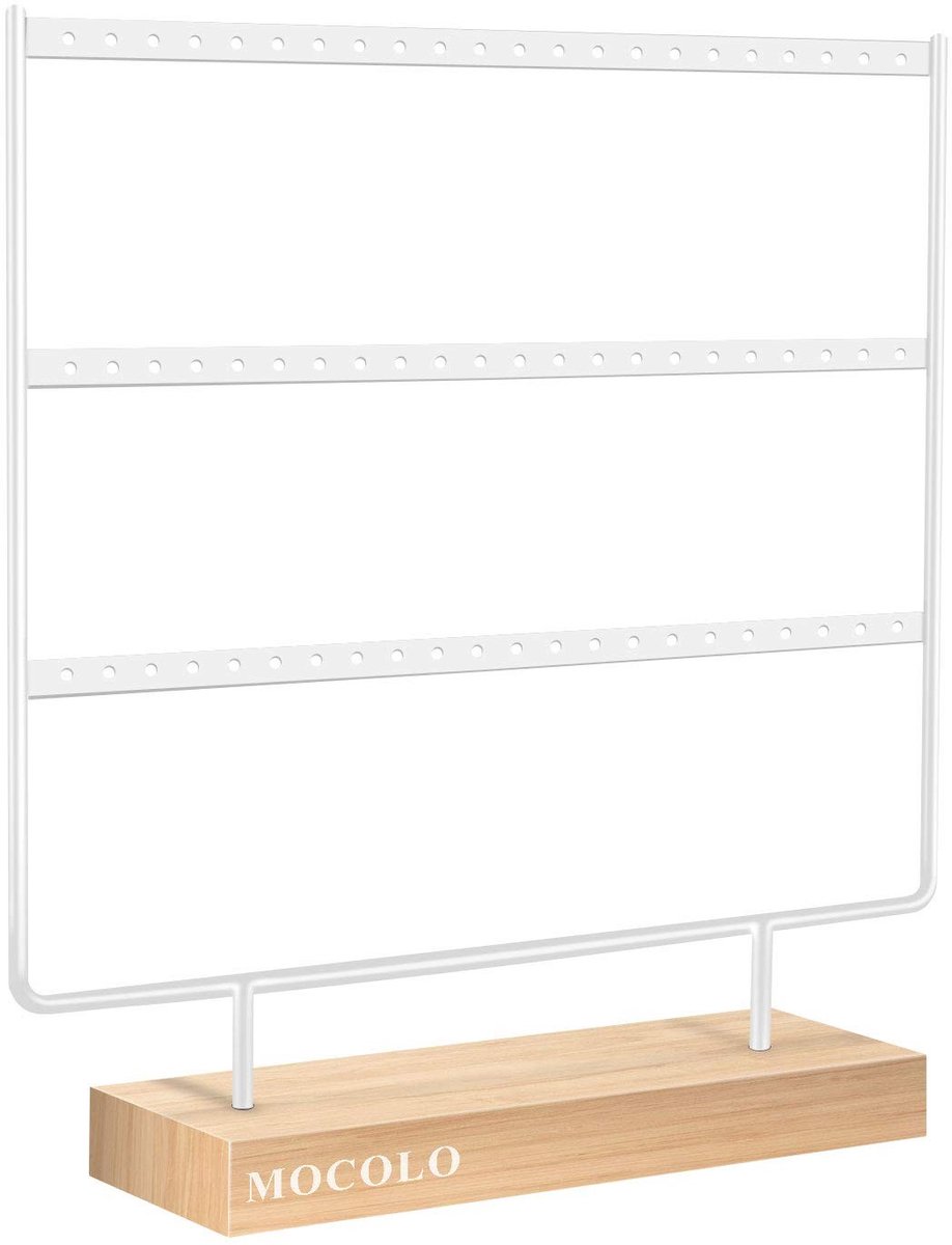Omgoods - Earring Organizer met 66 Gaten en 3 Laagjes voor Sieraden