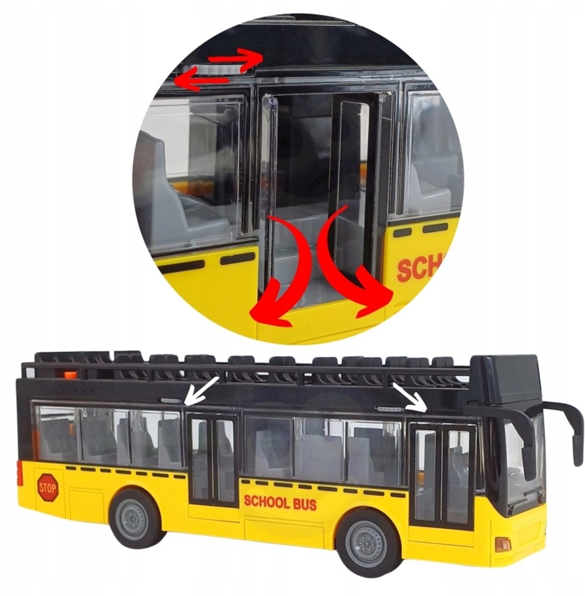 Woopie Autobus met Lichtjes en Openende Deuren - Speelgoed voor Kinderen