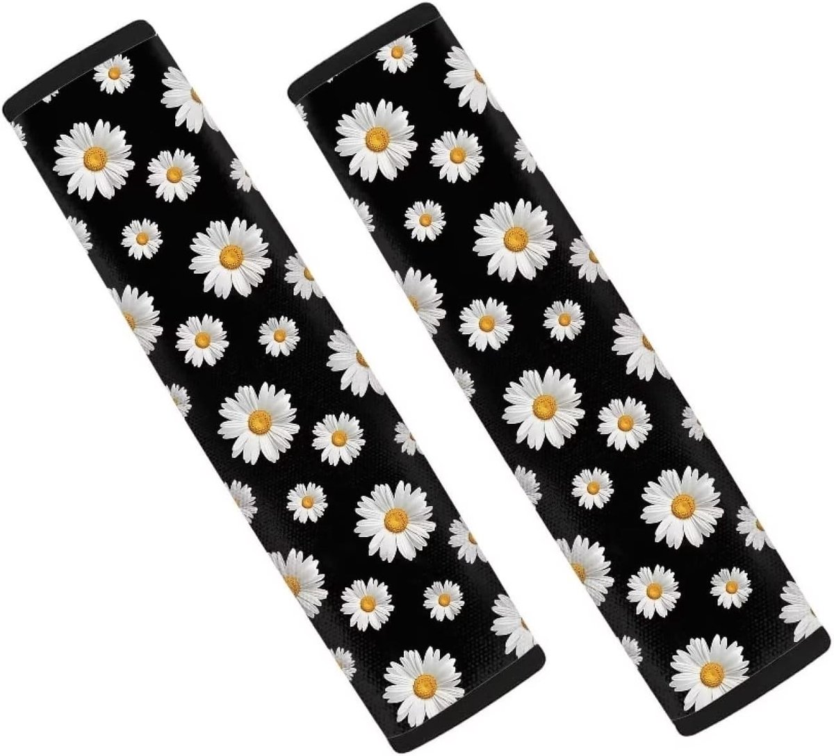 Schattige bloemenpatroon universele autogordel pads, schouderriem covers voor extra comfort en bescherming van nek en schouders, zacht polyester materiaal
