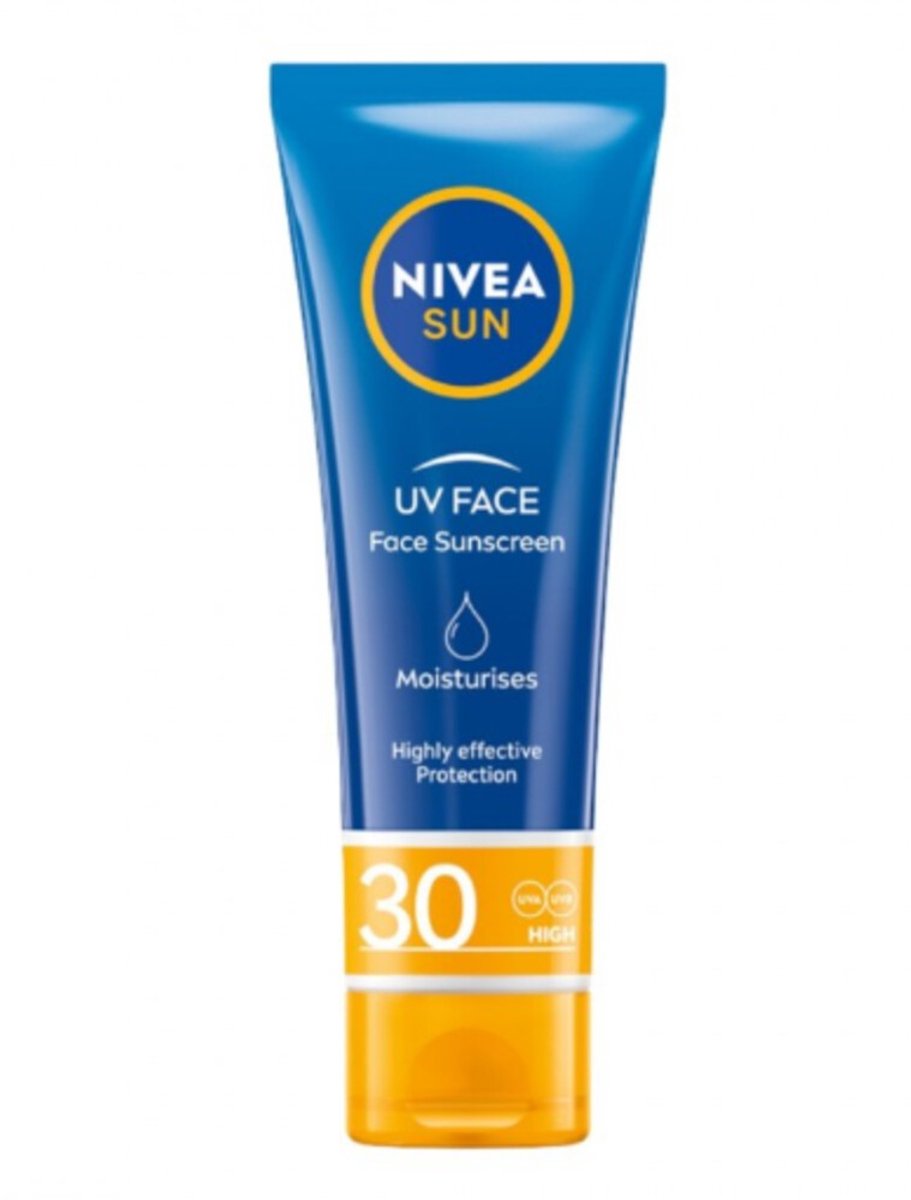 NIVEA Sun Face Moisturising Zonnebrand SPF 30 - 3 x 50 ml - Voordeelverpakking