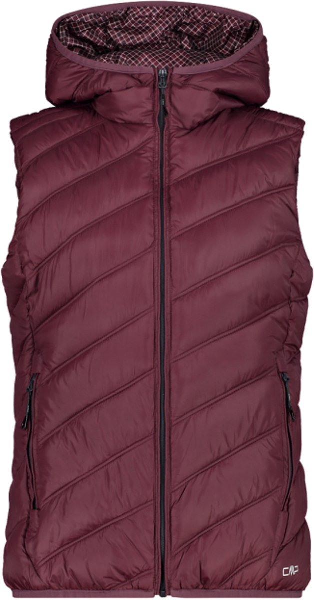 Mouwloos damesjack met capuchon CMP Rood
