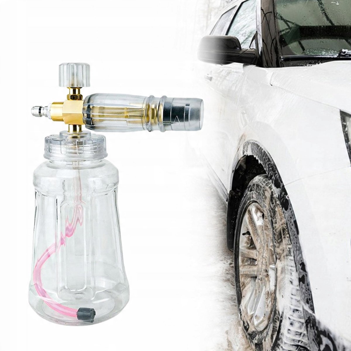 Rosfix ClearFoam ProJet CF100 Schuimpistool - Messing Korpus, 1 l - 1/4" Aansluiting, Verstelbare