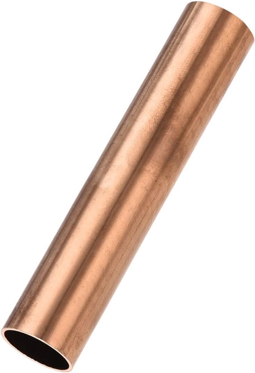 Koperen Pijp 20mm AD x 1mm Wanddikte x 100mm Lengte - Rechte Slangen voor Doe-Het-Zelf Projecten, Meubelbouw en Creatieve Klussen