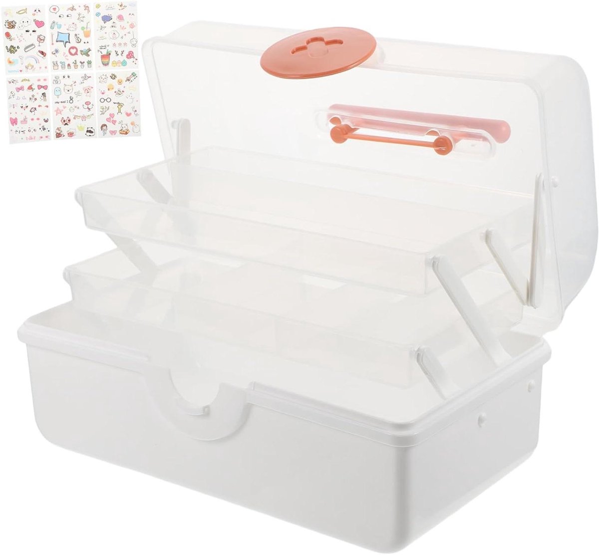 Opbergdoos Kinder Haaraccessoires - Sieraden Organizer Meisjes - Thuis Organiseren - Multilaags Ontwerp - 28 x 15.5 x 15.5 cm