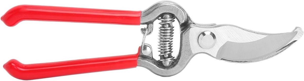 Snoeischaar - Rood - 20 mm snijdiameter - Ergonomische met Veer en Veiligheidssluiting - Voor Plantenverzorging en Tuinwerk