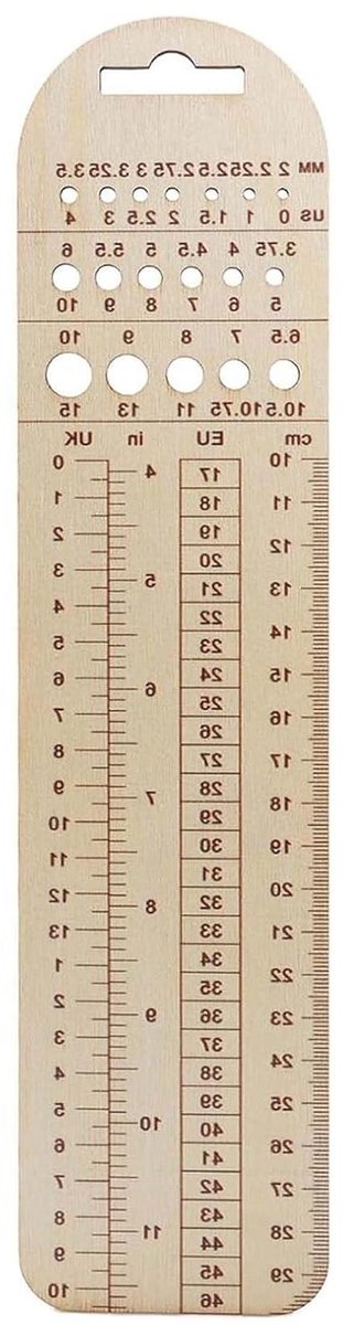 Sokkenliniaal Set - Breivormen Kousen - Sokken Breien - Gegraveerde Afmetingen - 32 cm - Niet-gespecificeerd
