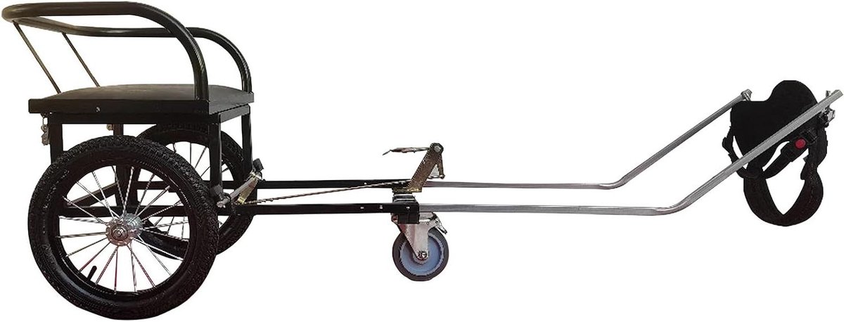 Hondenbuggy - Hondenkar - Hond Uitlaten - 100kg Draagvermogen - 14-inch Wielen - Zwart