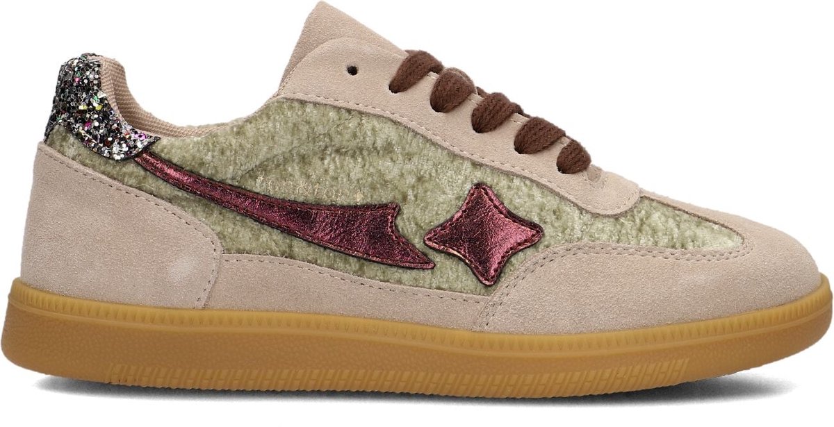 Ton & Ton Meisjes Lage sneakers Vilde - Beige - Textiel - Maat 34
