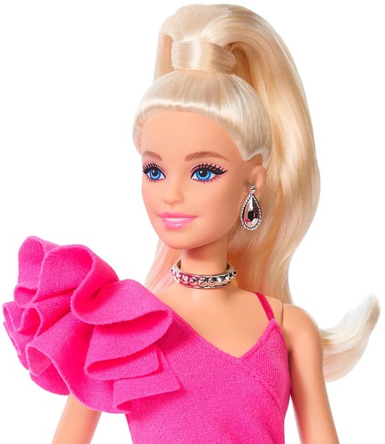 Barbie Deluxe Stijl Pop - Met roze jurk en zwart panties - Modepop van Barbie — afbeelding 4