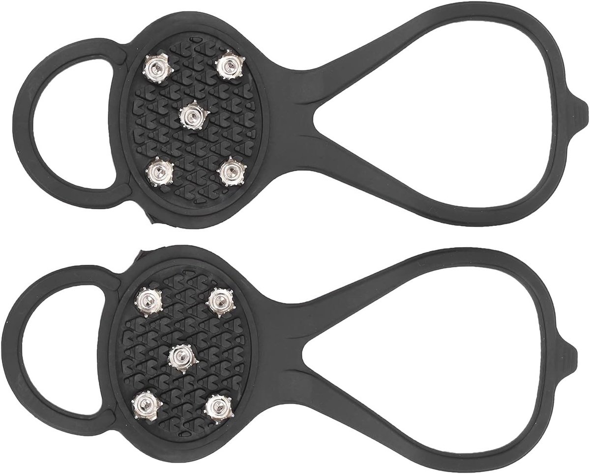 5 Tanden Outdoor Sneeuwklimstijgijzers - Lichtgewicht Slipspikes voor Bergschoenen, Ideaal voor IJs en Sneeuw, Draagbare Uitrusting voor Avontuurlijke Tochten