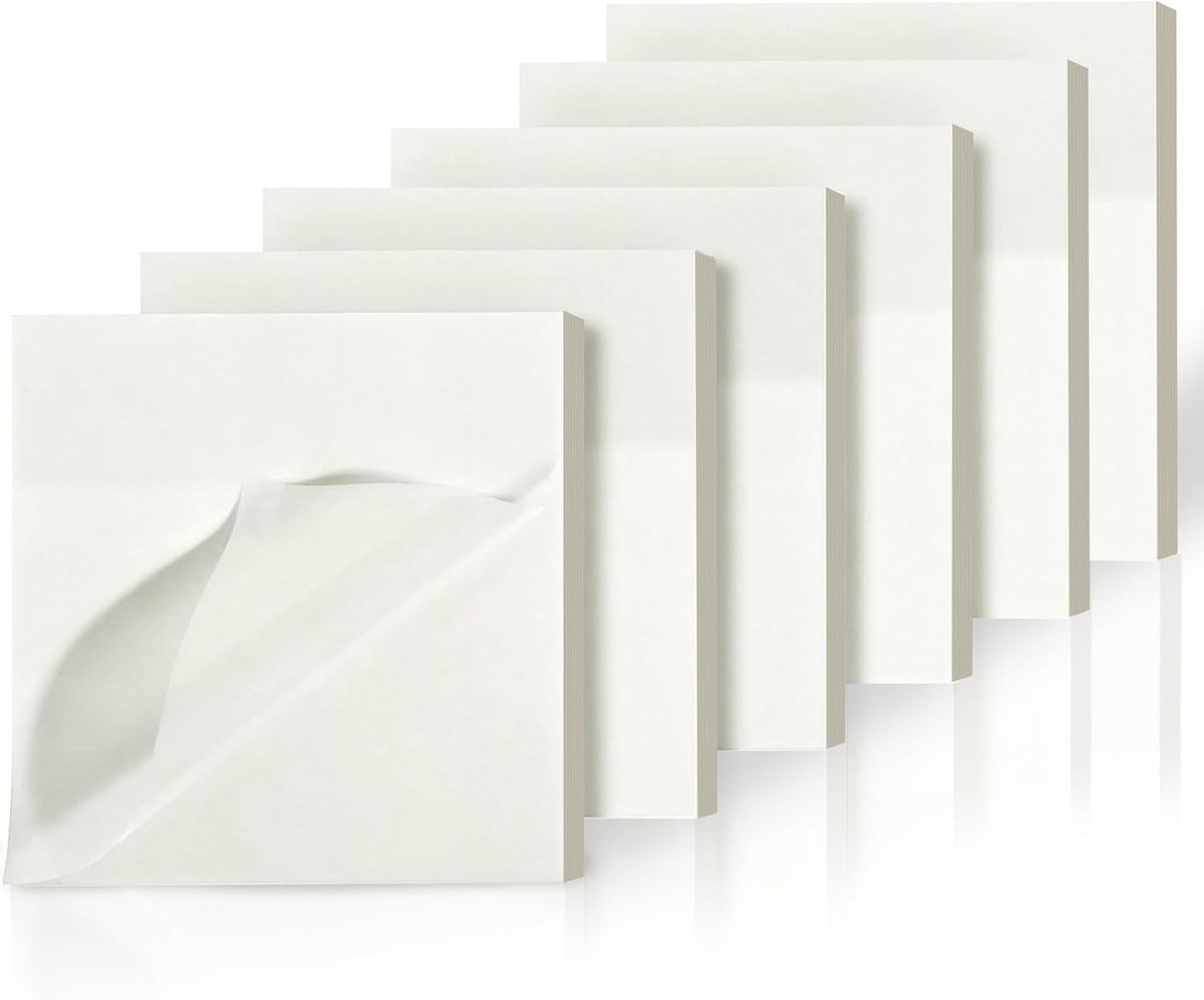 Zelfklevende notitieblaadjes transparant, ideaal voor organisatie en aantekeningen, 100 velletjes