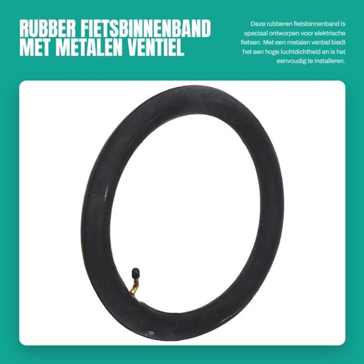 Rubber Fietsbinnenband met Metalen Ventiel