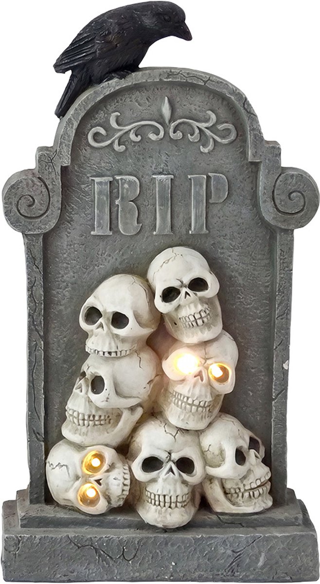 Clayre & Eef Halloween decoratie Overig Grijs Kunststof Herfst decoratie