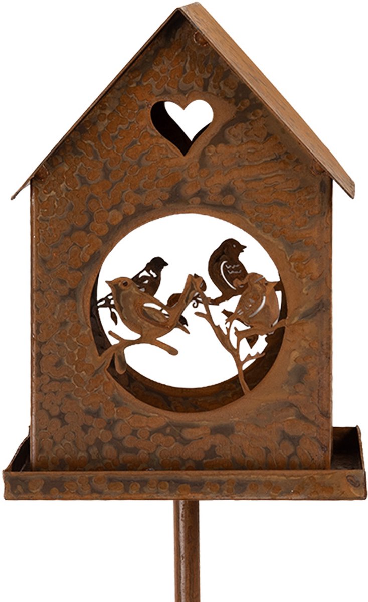 Clayre & Eef Tuindecoratie Huis Bruin Metaal