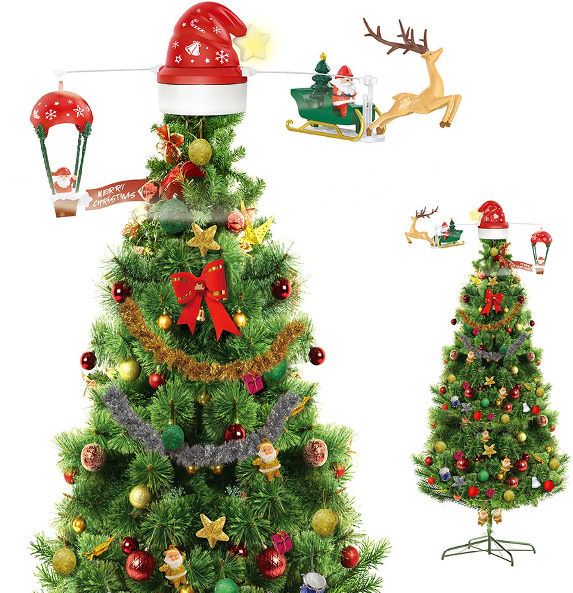 Clayre & Eef Kerstboom Piek Rood Kunststof