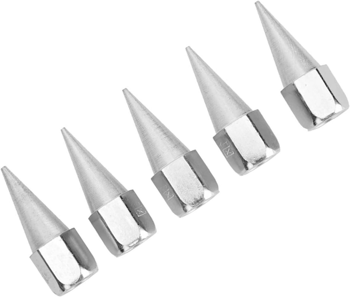 Vetspuit Smering Accessoires - Metalen Tepels - Apparatuur Onderhouden - Lek-Proof Design - 5 STKS - Zilver