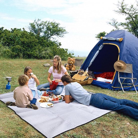 Pop Up Tent - Luchtbed Slaapmat - Kamperen Buiten - Ingebouwde Voetpomp - 100 cm - Zilver van POP — afbeelding 2