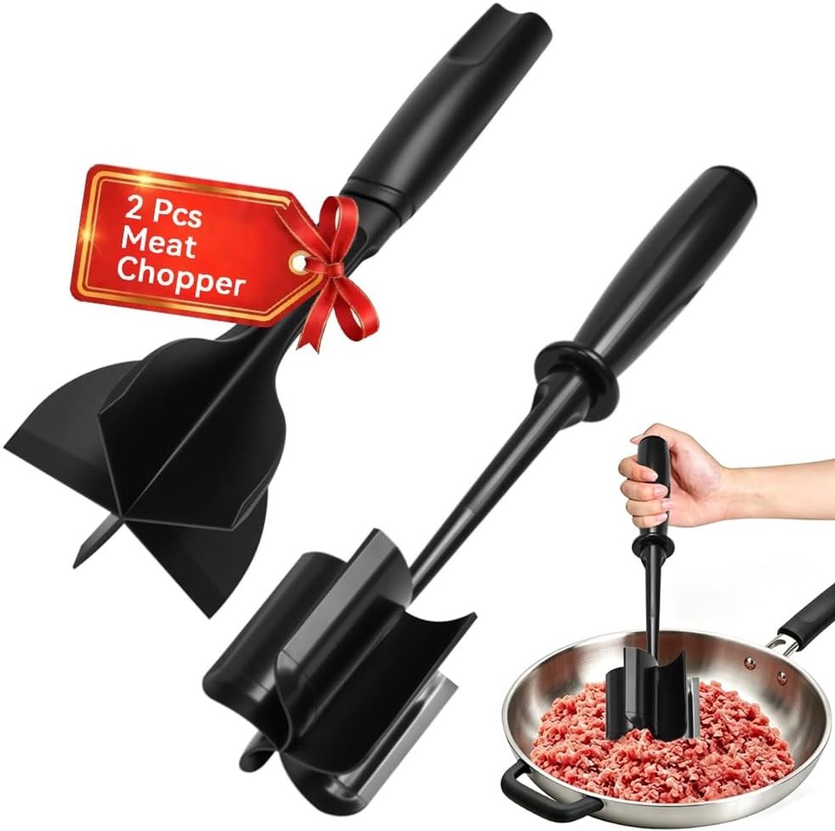 Gehaktvleesmolen met 5 Messen - Wit - 28 x 6 cm - Kunststof en Hittebestendig - Voor Vlees en Aardappelen