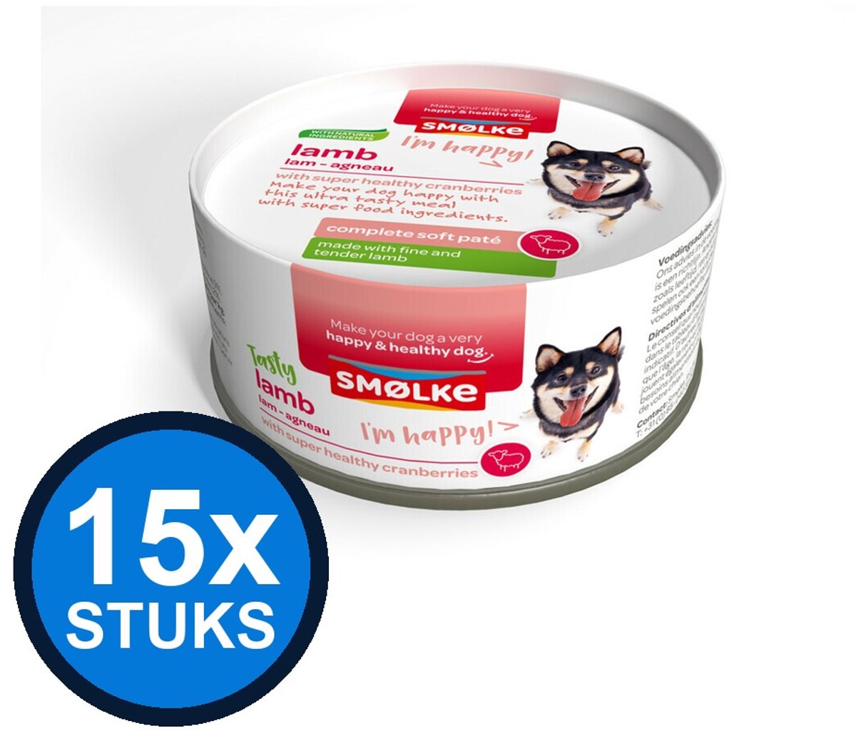 Smølke Smølke hond soft paté lamb 125gr