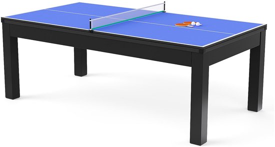 Vente-unique Convertibele tafel - Biljart & Pingpong - 213 x 112 x 81,5 cm - Groen en zwart - BALTHAZAR van Vente-unique — afbeelding 2