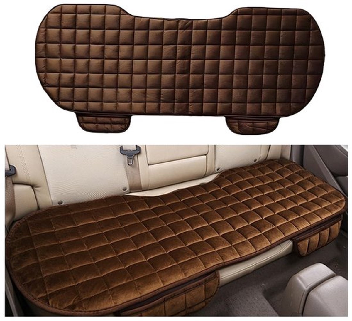 Universeel - Pluche Autostoelkussen - Achterbankmat - Auto-accessoires - 133 x 49 cm - Verbeterd Rijcomfort